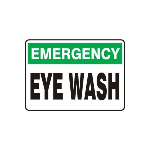 Accuform Accuform Emergency Sign, Eye Wash, 14inW x 10inH, Adhesive Vinyl MFSD913VS - main
